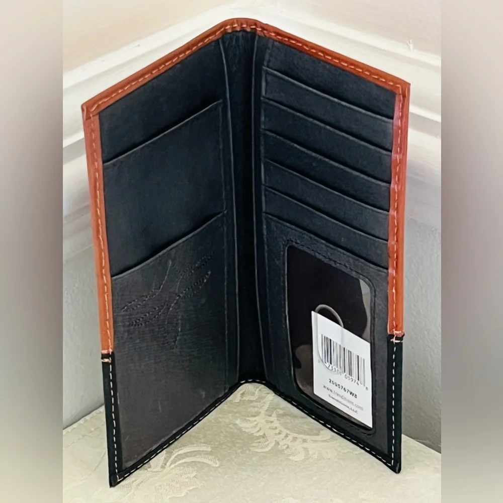 Justin Boots Rodeo Leather Wallet - Basketweave - Style 7 **NEW**